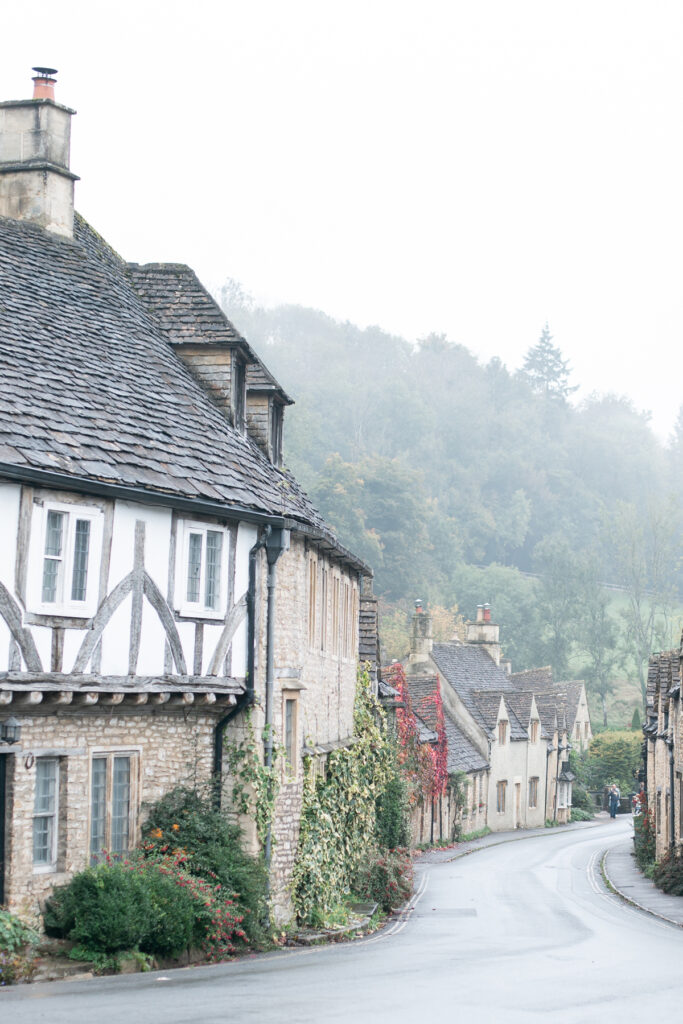 Looking down the street in Castle Combe.