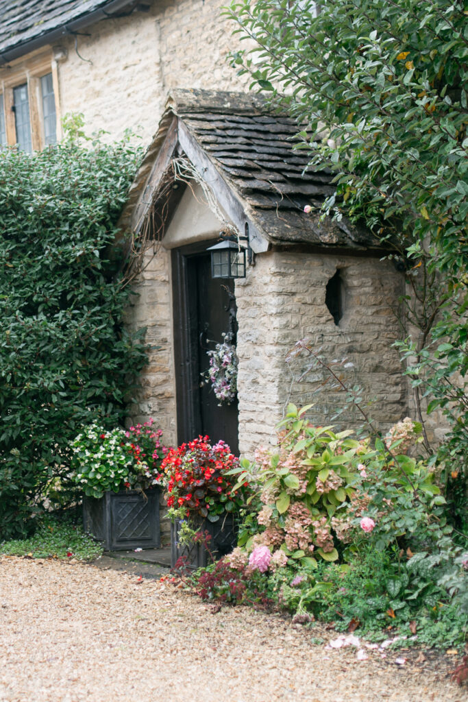 The doorway of a building in Castle Combe, England.