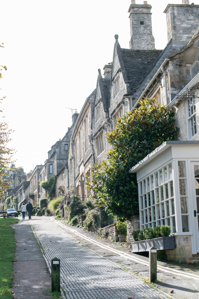 The incline of the hill in Burford