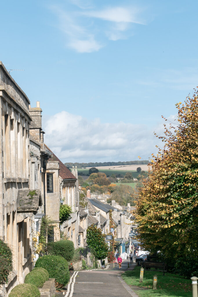 Looking back down towards the main part of town in Burford