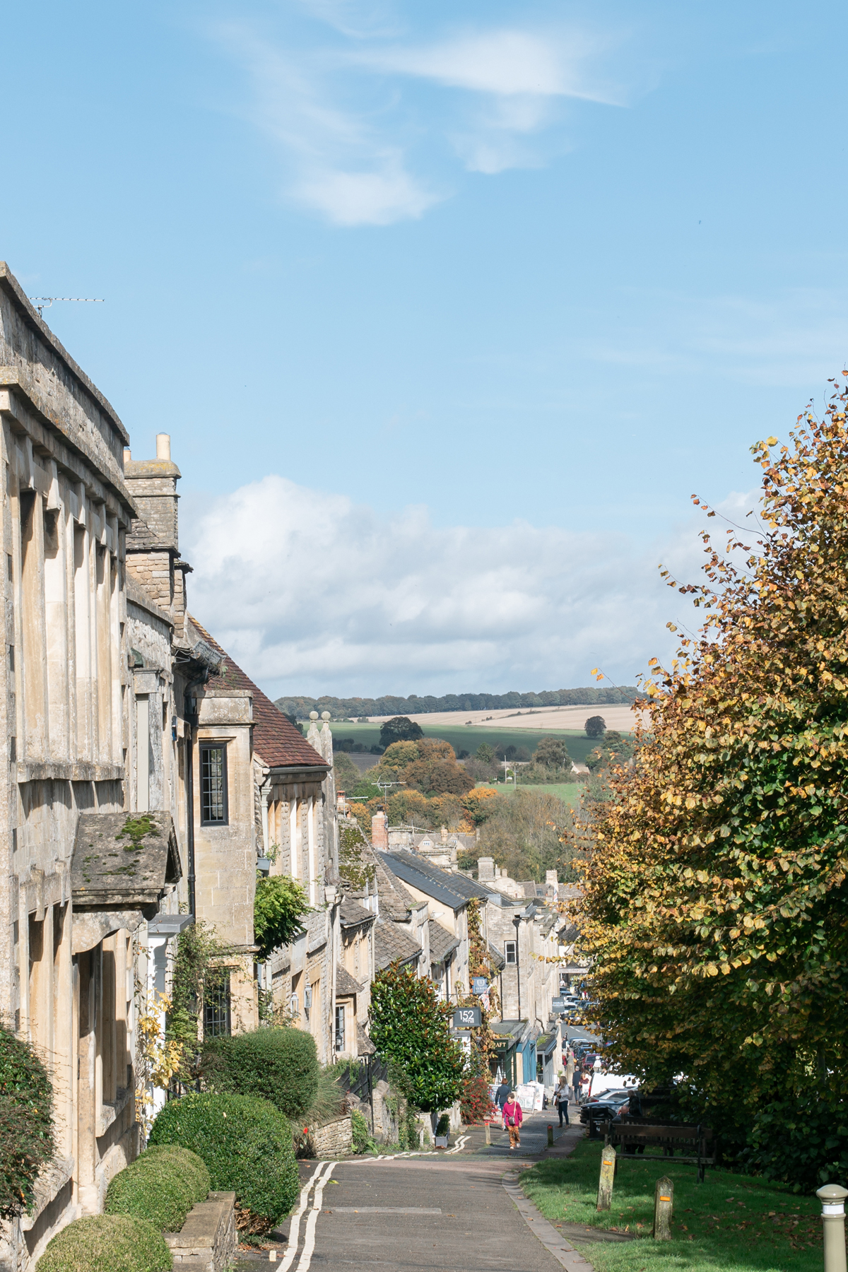 Looking back down towards the main part of town in Burford