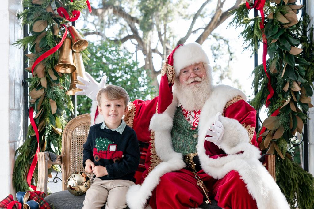 Different children during their pictures with Santa in Savannah, GA at HollyOaks on the Marsh.