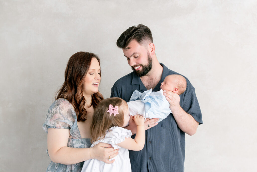 Family portrait from Georgia newborn photography session.