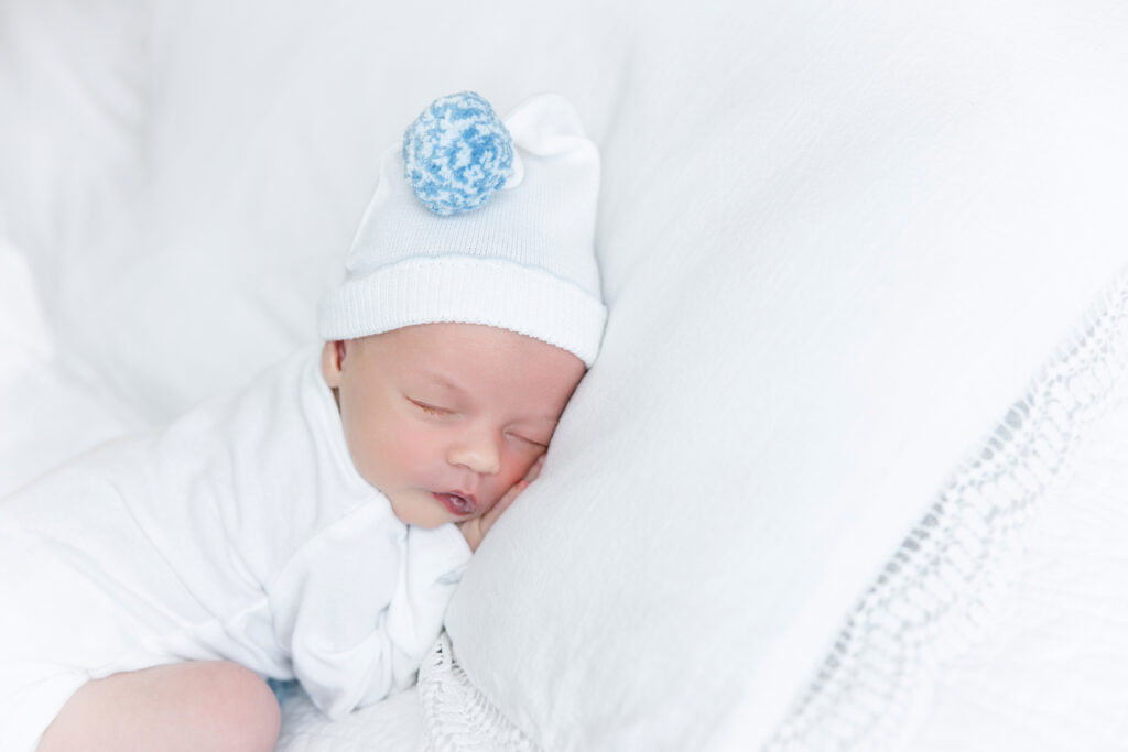 Close up of baby at Savannah photographer Tiffany Bradley's studio