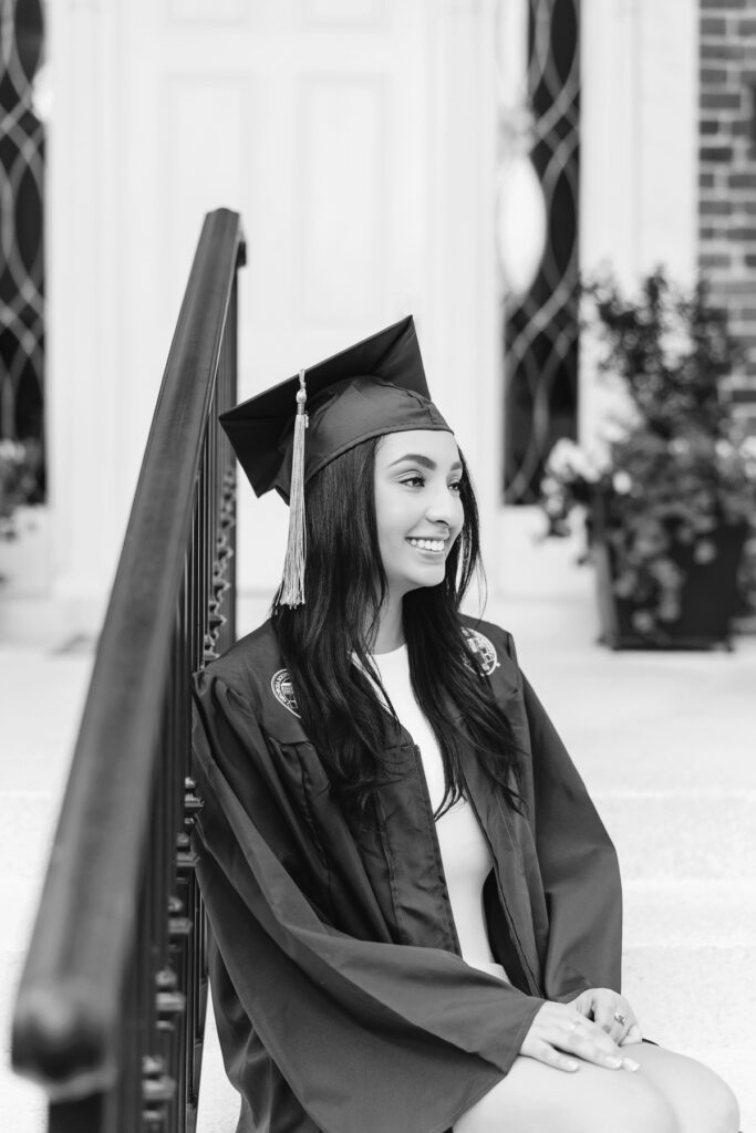 Classic senior portraits for a college graduate in Savannah, GA