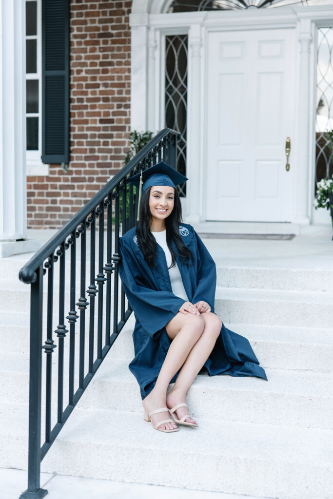 Classic senior portraits for a college graduate in Savannah, GA