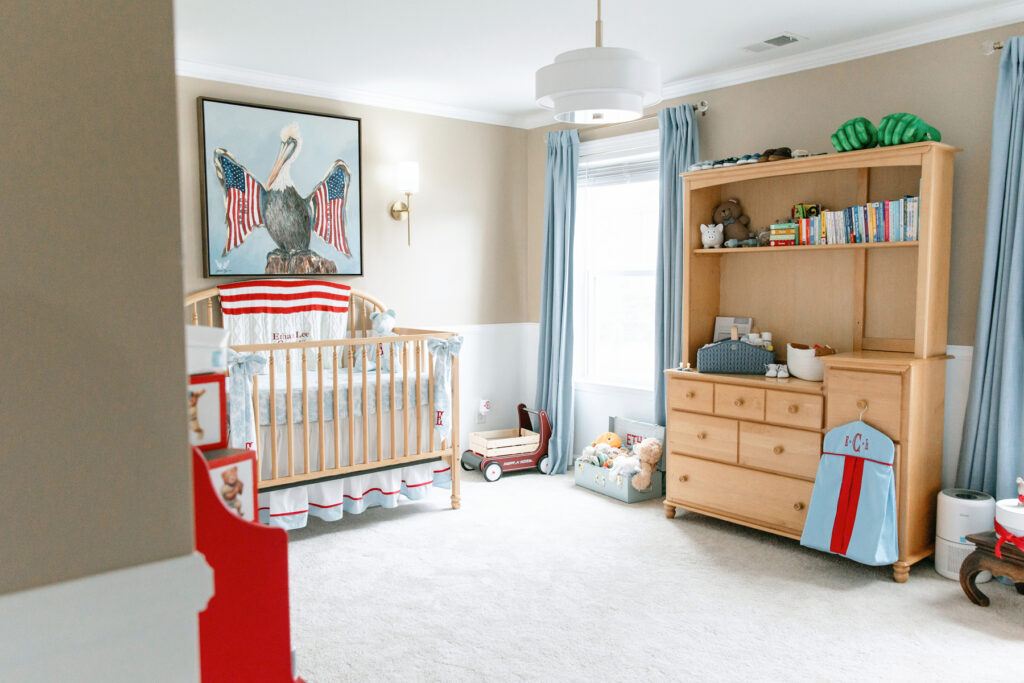 Picture of baby's nursery during Pooler GA in home newborn session.