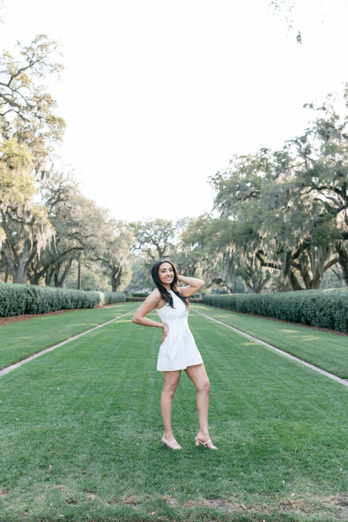 Timeless senior portrait of a college graduate by Savannah senior photographer Tiffany Bradley