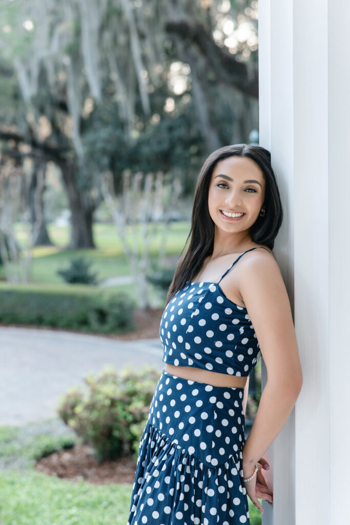 College senior portrait session of Georgia Southern University graduate