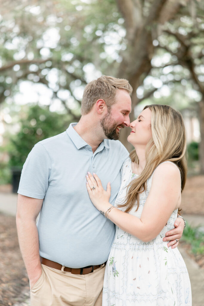Romantic portrait of parents during their family session