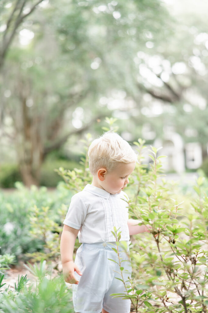 Timeless portrait of a young boy in Savannah, Georgia