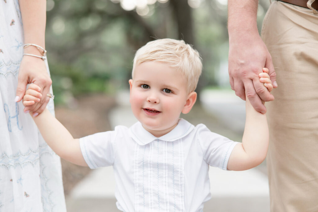 Young boy wearing a classic Feltman Brothers Bobby Suit