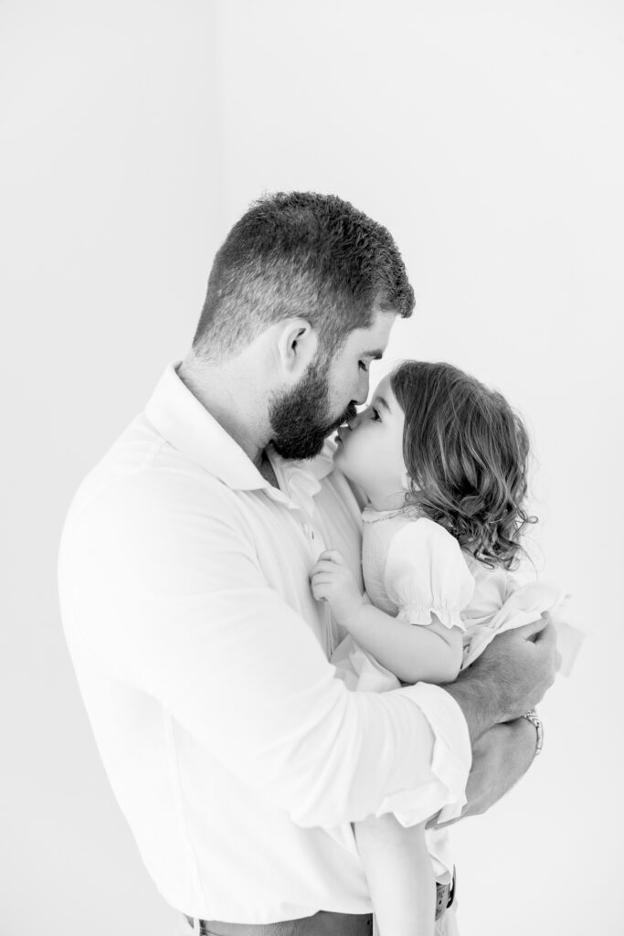 Dad and daughter during Savannah family photos